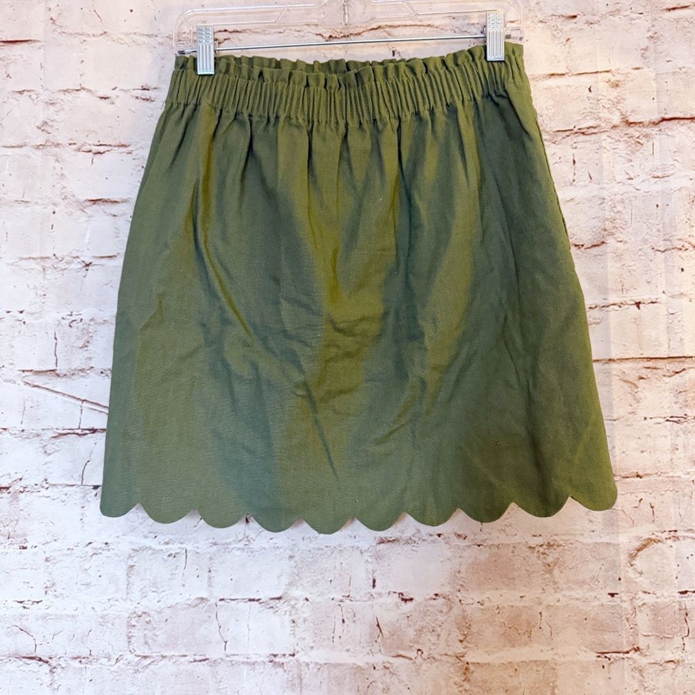 J. Crew linen cotton scalloped skirt - Picture 4 of 4